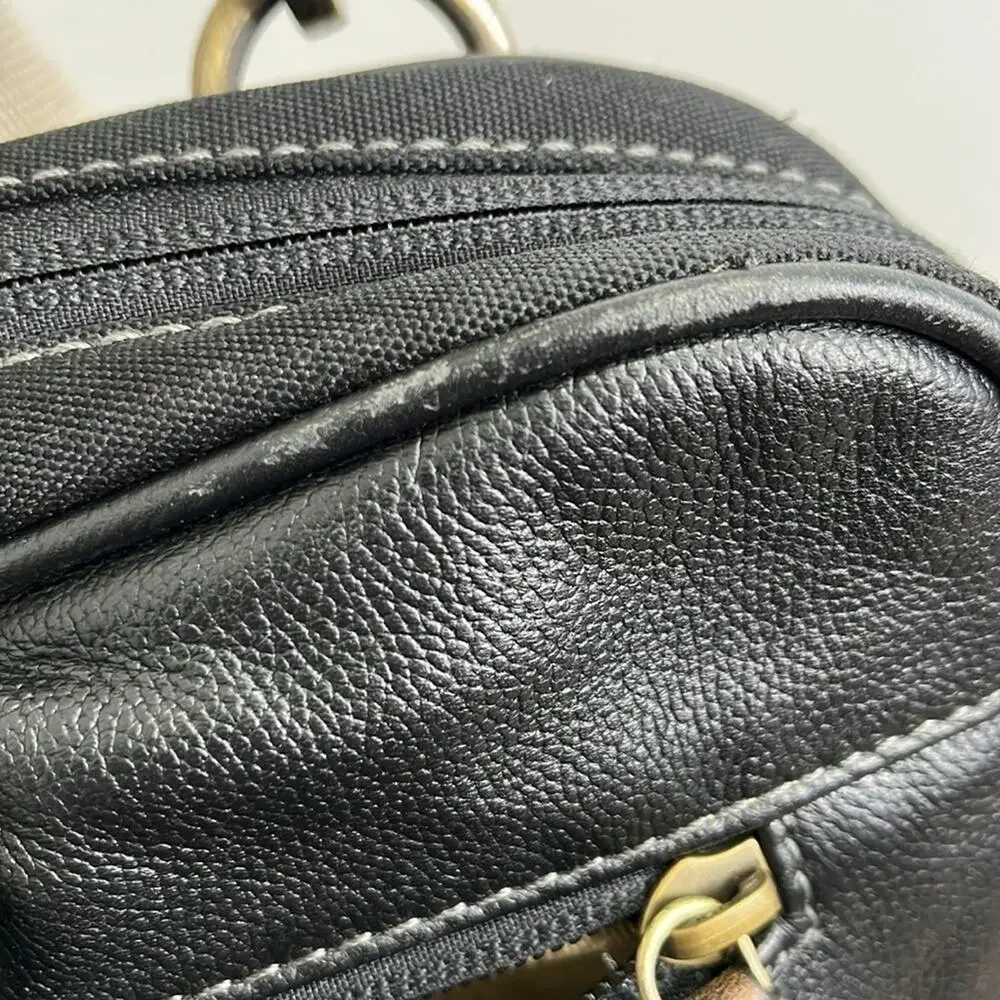 Black Leather Bag Briefcase Boconi Nashville Messenger Office Collage School